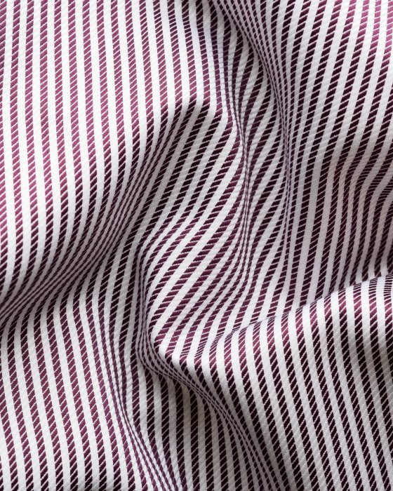 Eton - R&oslash;d Stribet Royal Twill Business Skjorte - Slim Fit - R&oslash;d