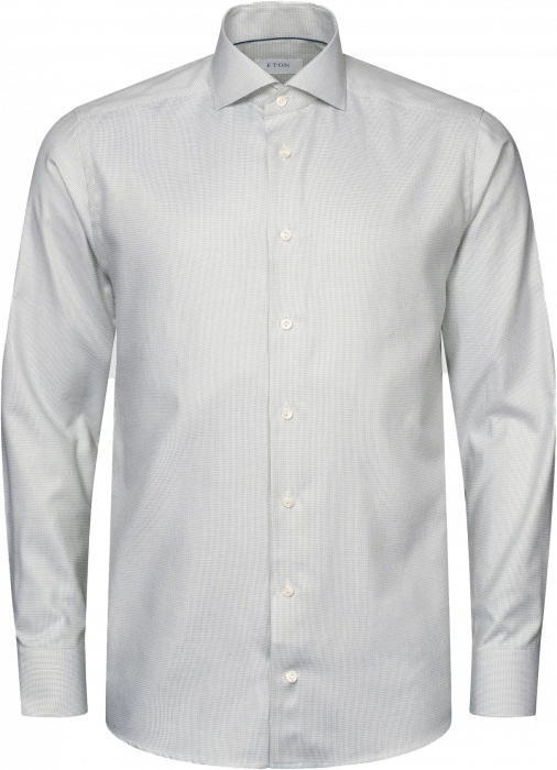 Eton - Lyse Gr&oslash;n Melange Skjorte Fin Twill - Slim fit - Light Green