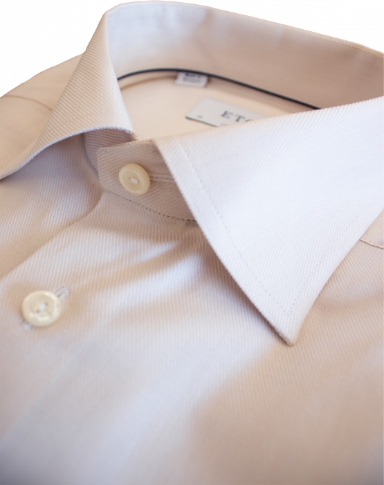 Eton - Off-White Melange Skjorte Fin Twill - Contemporary Fit - Off White