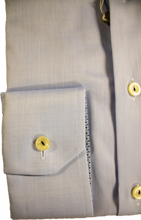 Eton - Lysebl&aring; Businessskjorte Med Detaljer Slim-Fit - Himmelbl&aring; & bl&aring;