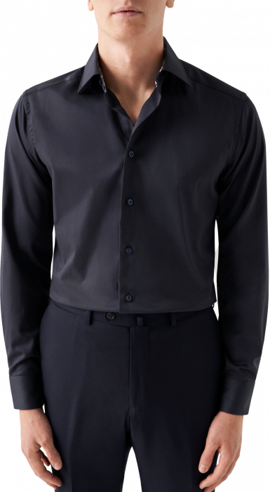 Eton - Navy Business Skjorte Med Blomsterdetaljer - Contemporary fit - Navy