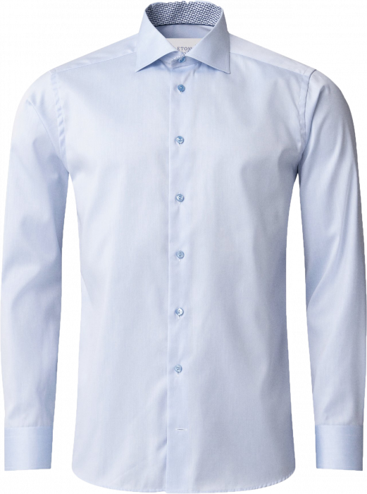 Eton - Lyseblå Geometrisk Effekt Skjorte Contemporary Fit - Lyseblå