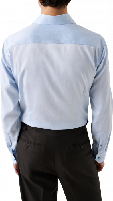 Eton - Lysebl&aring; Geometrisk Effekt Skjorte Slim Fit - Lysebl&aring;