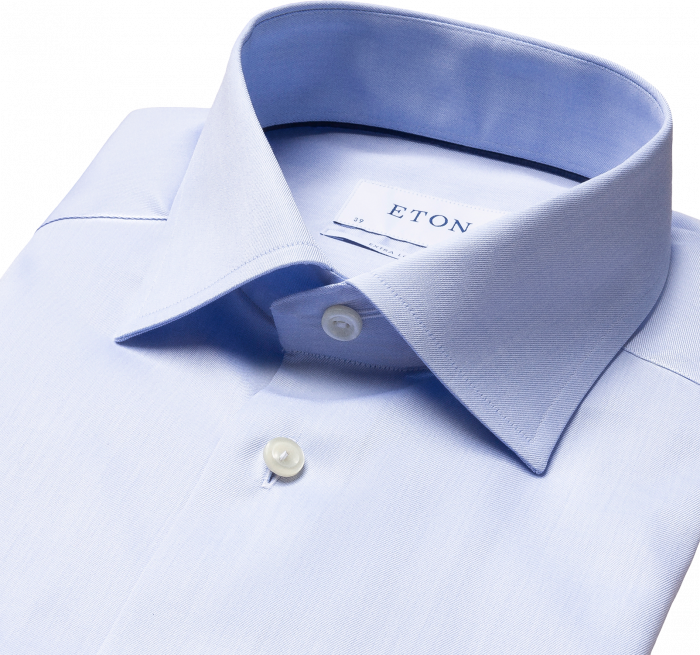Eton - Slim Fit, Cut Away, Single Cuff, Xls - Himmelbl&aring;
