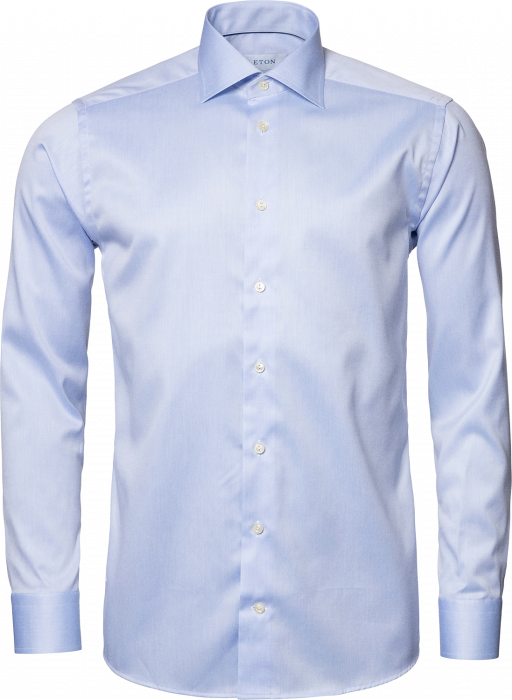 Eton - Signature Twill, Contemporary Fit, Cut Away - Himmelbl&aring;