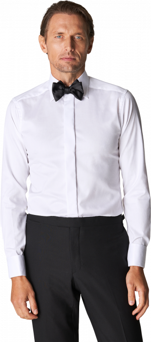 Eton - Aftenskjorte, Moderate Cut Away, French Cuff - Hvid