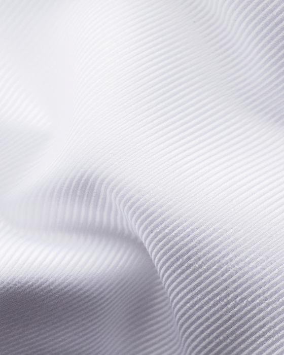 Eton - Textured Twill Slim Fit, Cut Away - Hvid