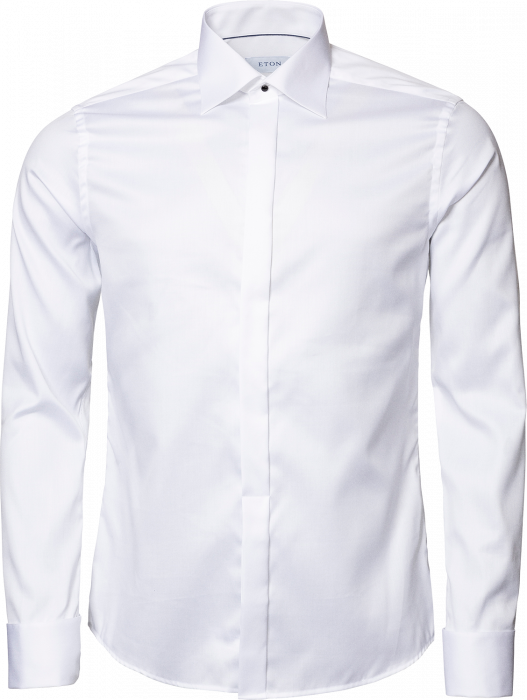 Eton - Aftenskjorte, Moderate Cut Away, French Cuff - Hvid