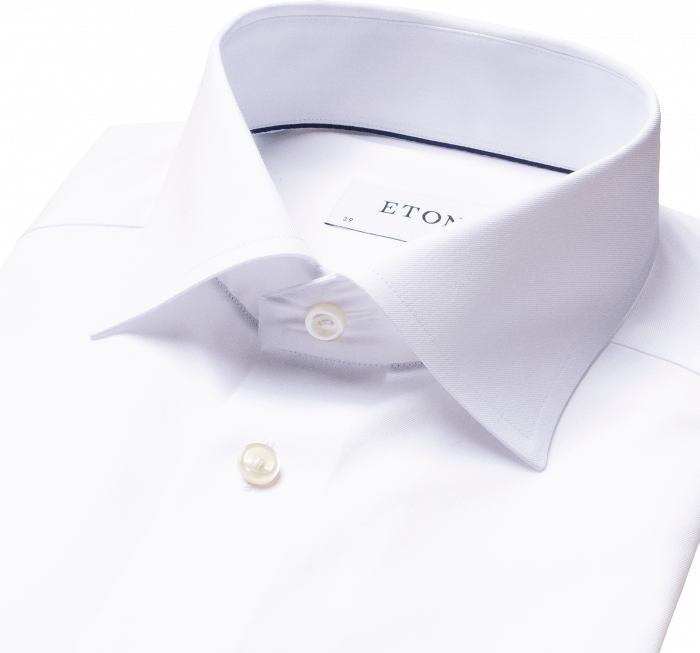Eton - Signature Twill, Classic Fit, Cut Away - Hvid