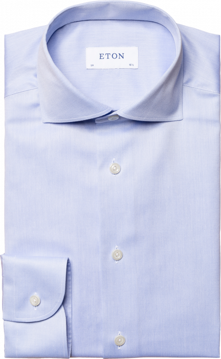 Eton - Lyseblå Business Skjorte, Wide Spread, Slim Fit - Lyseblå