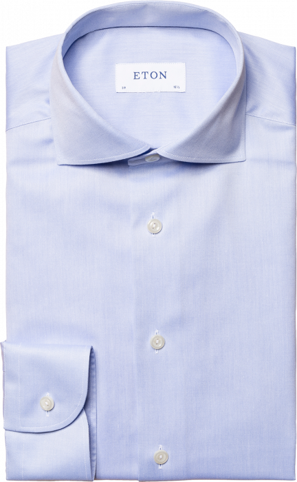 Eton - Lyseblå Business Skjorte, Wide Spread Contemporary - Lyseblå