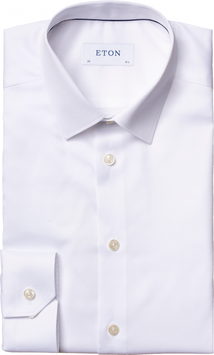 Eton - Super Slim Skjorte, Pointed Collar - Hvid