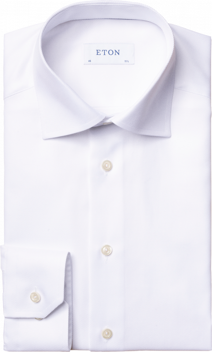 Eton - Textured Twill Herreskjorte Contemporary Fit - Hvid