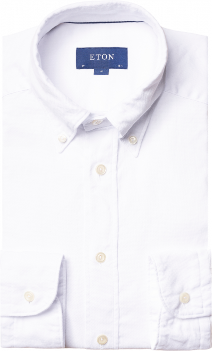 Eton - Hvid Royal Oxford Skjorte Contemporary - Hvid