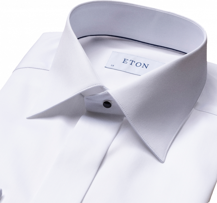 Eton - Aftenskjorte, Moderate Cut Away, French Cuff - Hvid