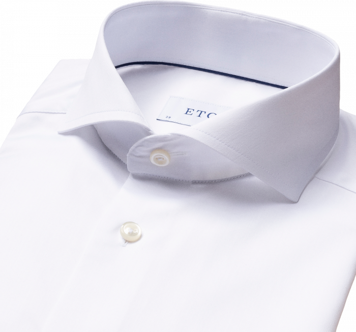 Eton - Twill Slim Fit, Extreme Cut Away - Hvid