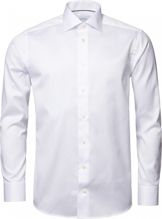 Eton - Signature Twill, Contemporary Fit, Cut Away - Hvid