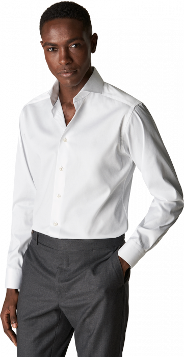 Eton - Twill Slim Fit, Extreme Cut Away - Hvid