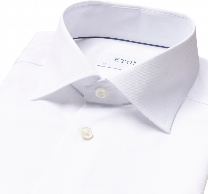 Eton - Signature Twill, Slim Fit, Cut Away - Hvid