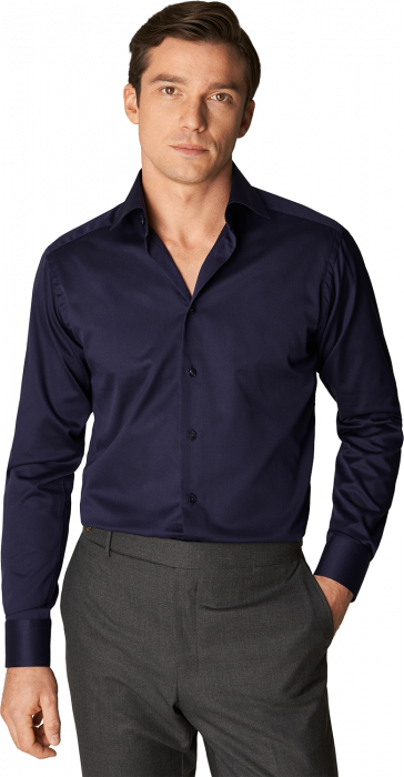 Eton - Signature Twill, Contemporary Fit, Cut Away - Navy