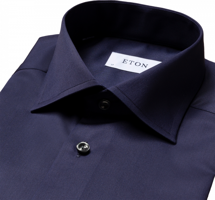 Eton - Signature Twill, Slim Fit, Cut Away - Navy