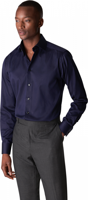 Eton - Signature Twill, Slim Fit, Cut Away - Navy
