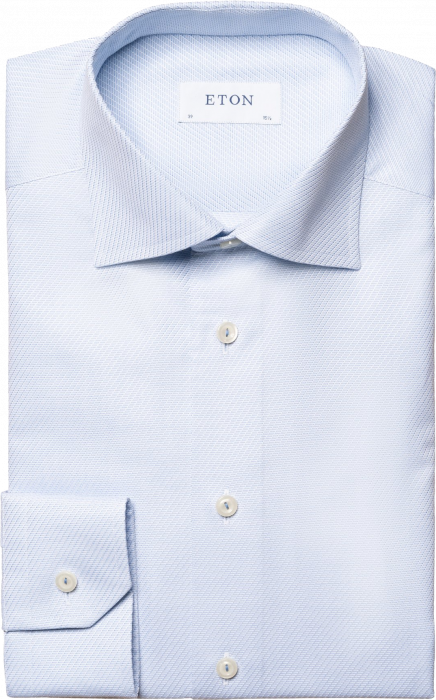 Eton - Lyseblå Business Dobby Skjorte Contemporary Fit - Lyseblå