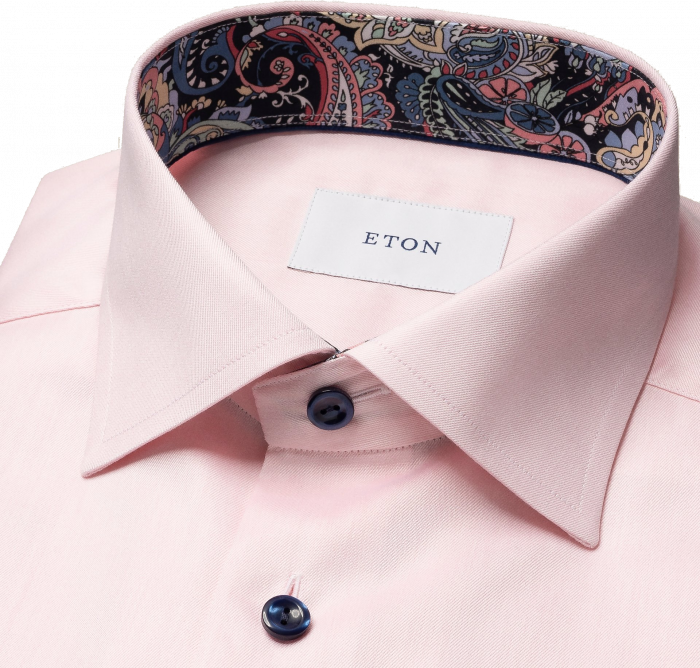 Eton - Lyser&oslash;d Business Skjorte Paisley Effekt Slim Fit - Lyser&oslash;d