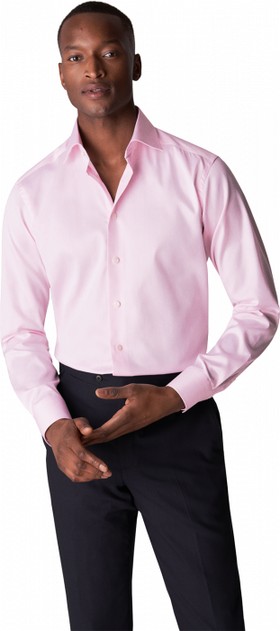 Eton - Signature Twill, Contemporary Fit, Cut Away - Lyser&oslash;d