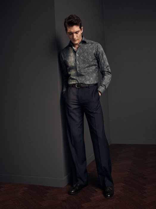 Eton - Business Skjorte Fyrv&aelig;rkeri Motiv Slim Fit - Brun