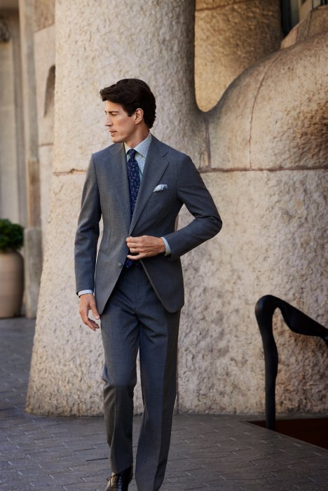 Eton - Lysebl&aring; Skjorte Papeg&oslash;je Print - Contemporary fit - Lysebl&aring;