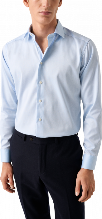 Eton - Super Slim Herreskjorte, Pointed Krave - Lysebl&aring;
