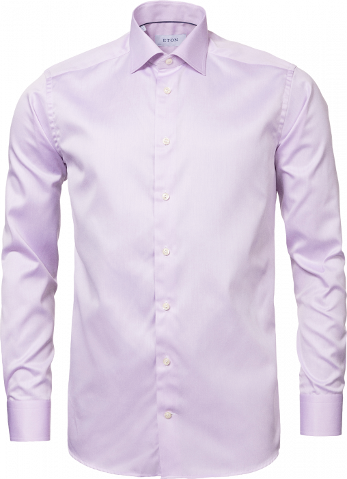 Eton - Signature Twill, Contemporary Fit, Cut Away - Lilla