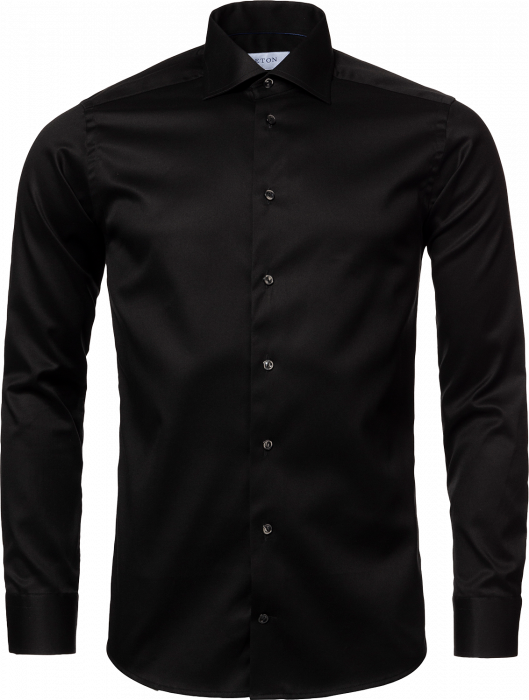 Eton - Signature Twill, Slim Fit, Cut Away - Sort