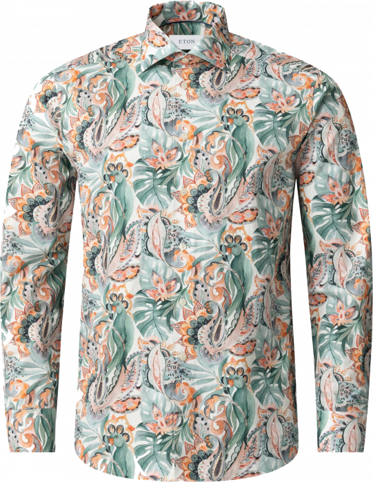 Eton - Papegøje Mønster Twill Skjorte Slim Fit - Multi