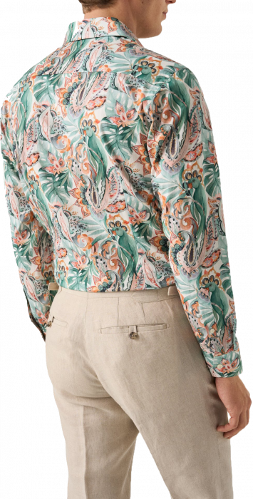 Eton - Papeg&oslash;je M&oslash;nster Twill Skjorte Slim Fit - Multi