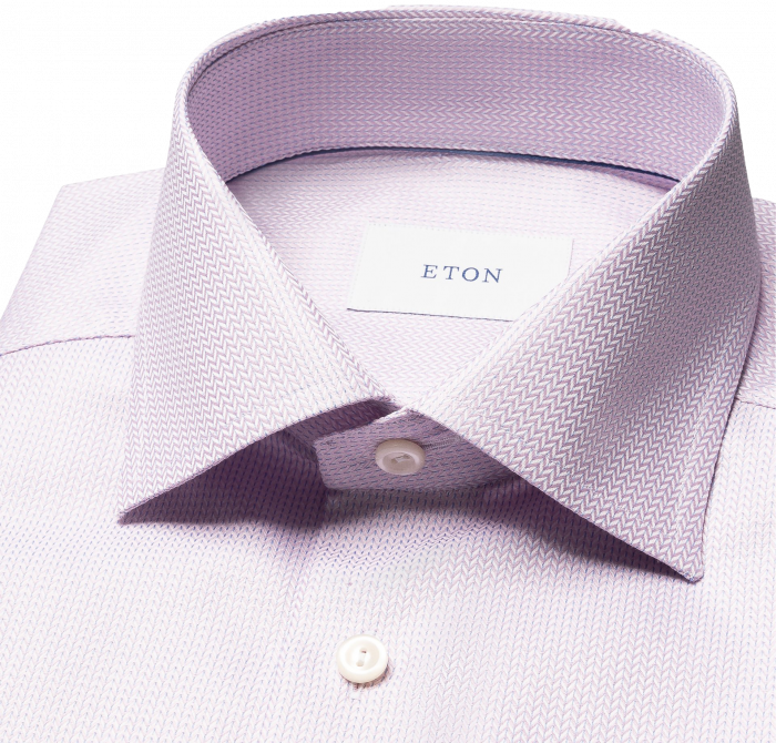 Eton - Lyser&oslash;d Herringbone Dobby Skjorte Slim Fit - Lyser&oslash;d