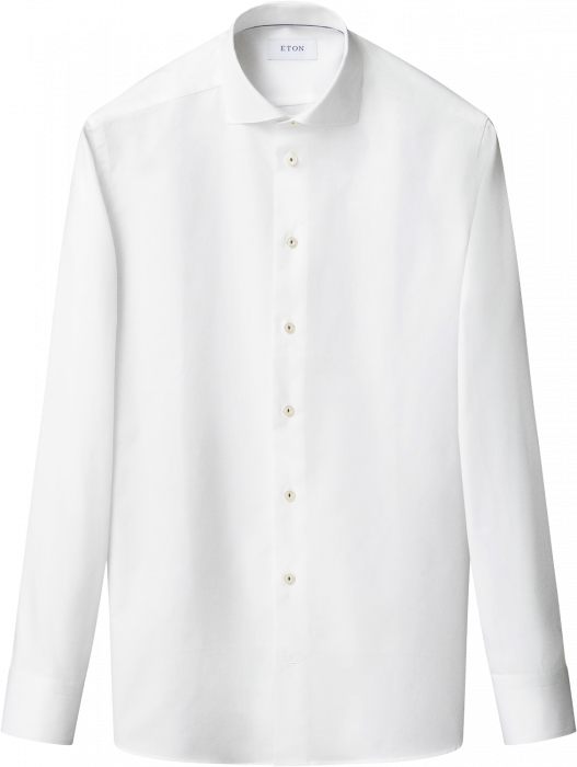 Eton - Semi Solid Dobby Herreskjorte Slim Fit - Hvid