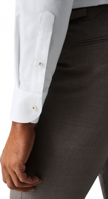 Eton - Semi Solid Dobby Herreskjorte Slim Fit - Hvid