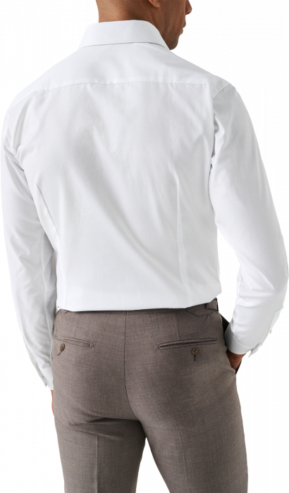 Eton - Semi Solid Dobby Herreskjorte Slim Fit - Hvid