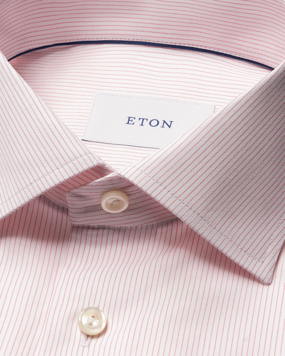Eton - Lyser&oslash;d Stribet Slim Fit Skjorte - Lyser&oslash;d