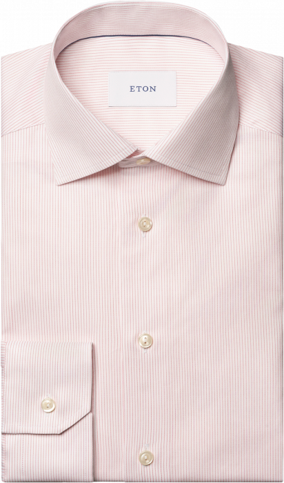 Eton - Lyser&oslash;d Stribet Slim Fit Skjorte - Lyser&oslash;d