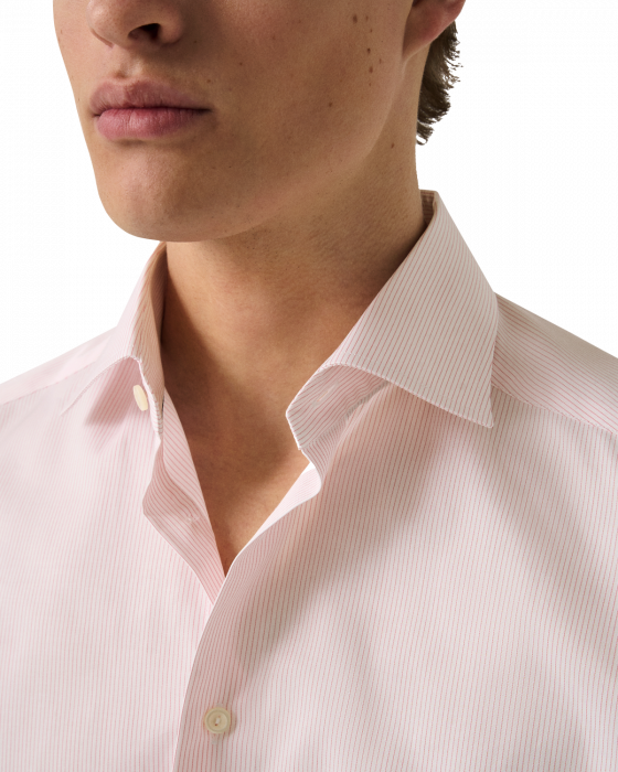 Eton - Lyser&oslash;d Stribet Slim Fit Skjorte - Lyser&oslash;d