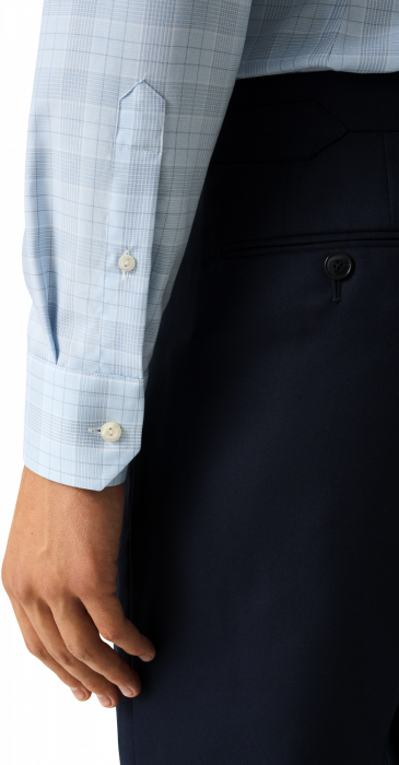 Eton - Ternet Bl&aring; Business Skjorte Slim Fit - Lysebl&aring;