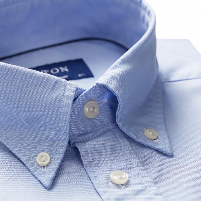 Eton - Oxford Short Sleeve, Slim Fit, Button Down - Himmelbl&aring;