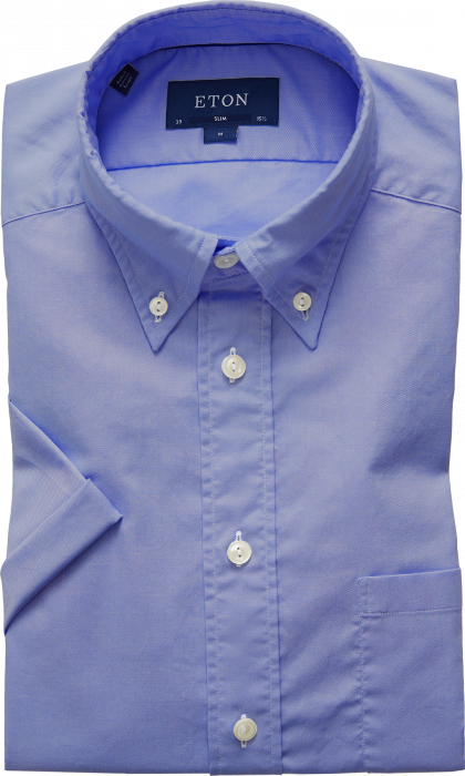 Eton - Oxford Short Sleeve, Slim Fit, Button Down - Mørk blå