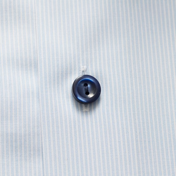 Eton - Poplin Fine Striped, Slim Fit, Cut Away - Himmelbl&aring;