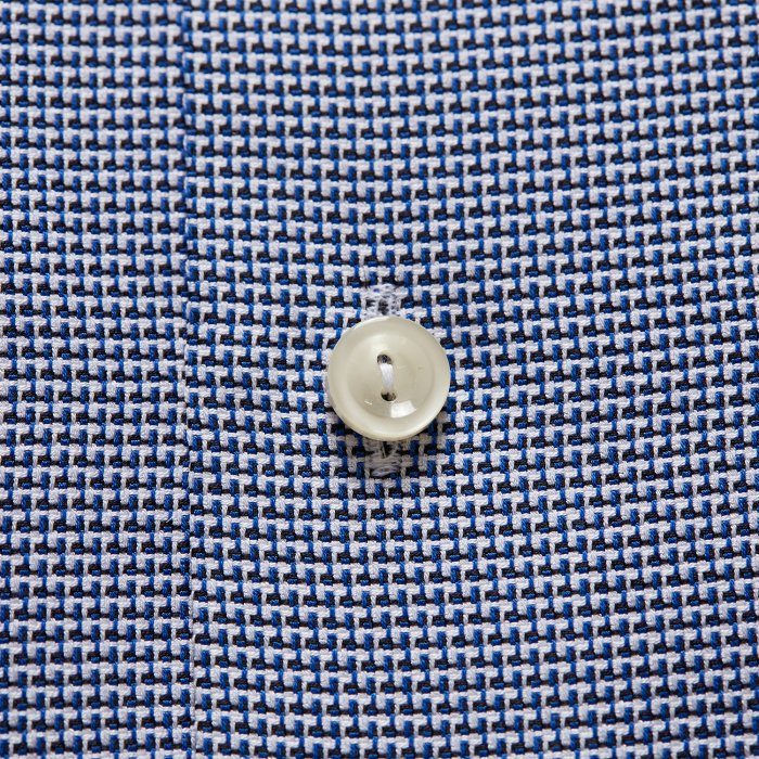 Eton - Blue And White Dobby, Slim Fit, Cut Away - Bl&aring;