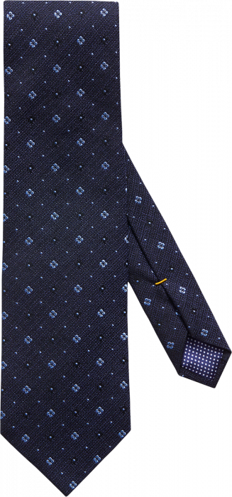 Eton - Woven Flower Tie - Mørk blå & himmelblå