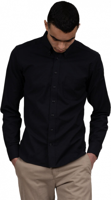 Harvest and Frost - Oxford Skjorte Slim Fit - Sort